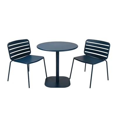 Round Table with Stackable Chairs Set