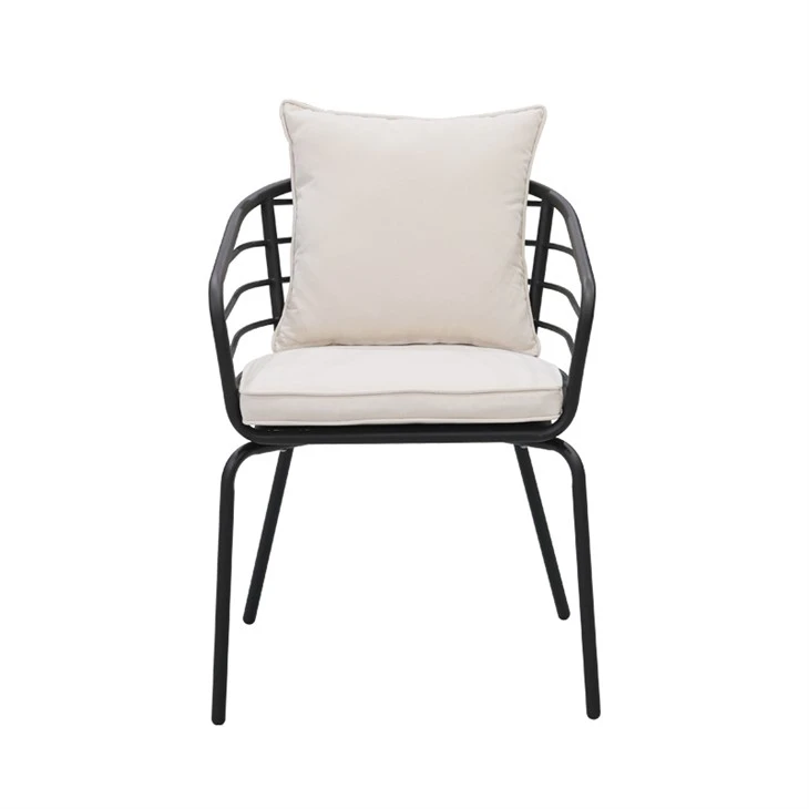 Modern Outdoor Metal Armchair With Cushions | Durable Patio Chair For Home & Commercial Use high quality